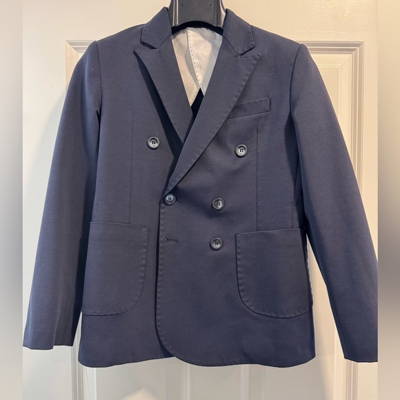 emanuel pris Other - Boys Emanuel Pris Navy Double-Breasted Blazer